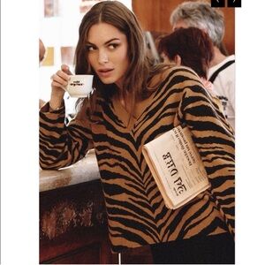 Rails Eleanor V Neck Sweater Large Wool Cashmere Oversized Cozy Soft